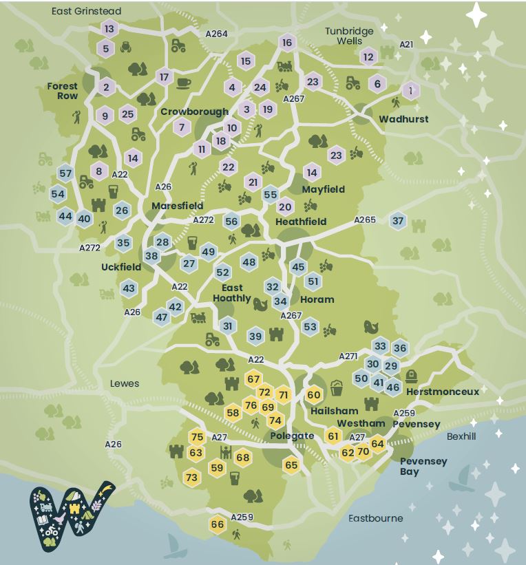 Maps and Attractions Guide - Wealden